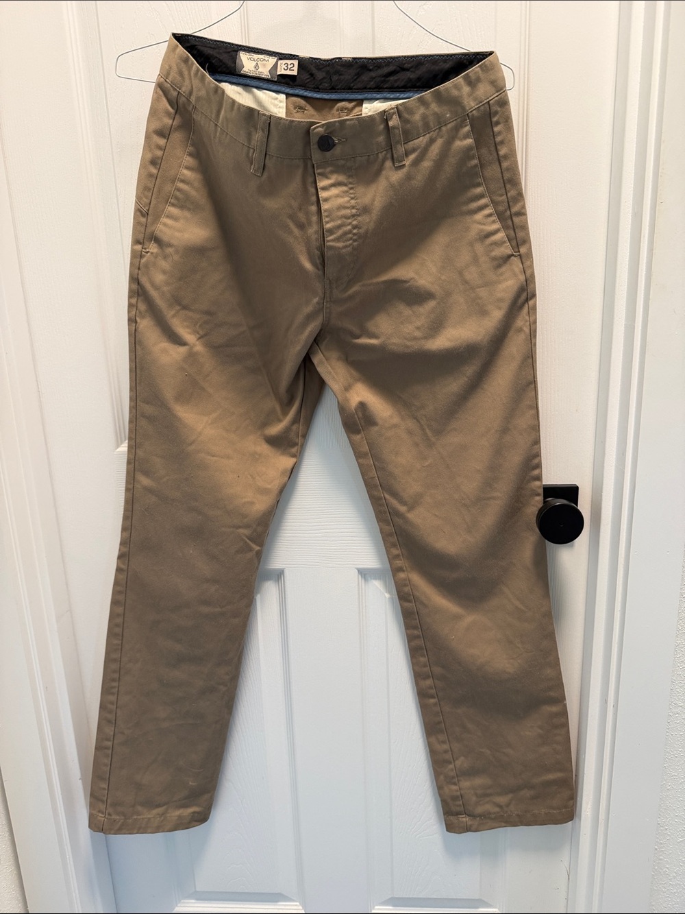 Volcom Men's Khaki Straight Chinos
